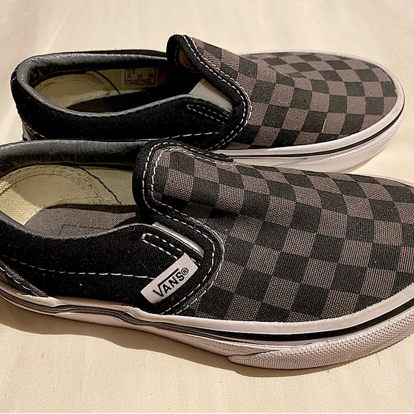 Vans Other - Children’s Vans Grey/Black Checkerboard Slip-Ons